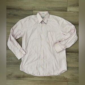 Peter Millar Crown Collection Pink Grid Shirt - Men’s L